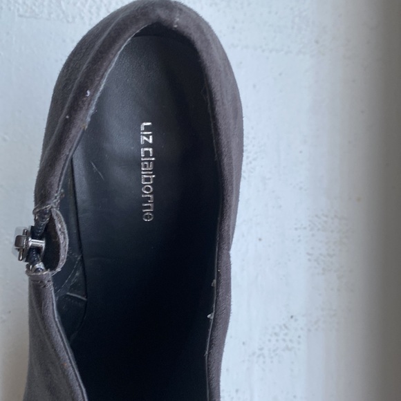 Liz Claiborne, charcoal suede booties - Picture 8 of 8